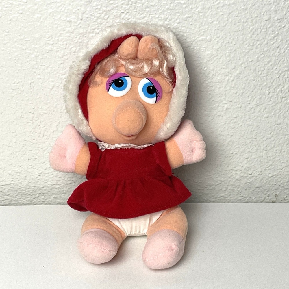 Vintage 1987 Muppet Baby Miss Piggy Plush 10" Jim Henson McDonalds